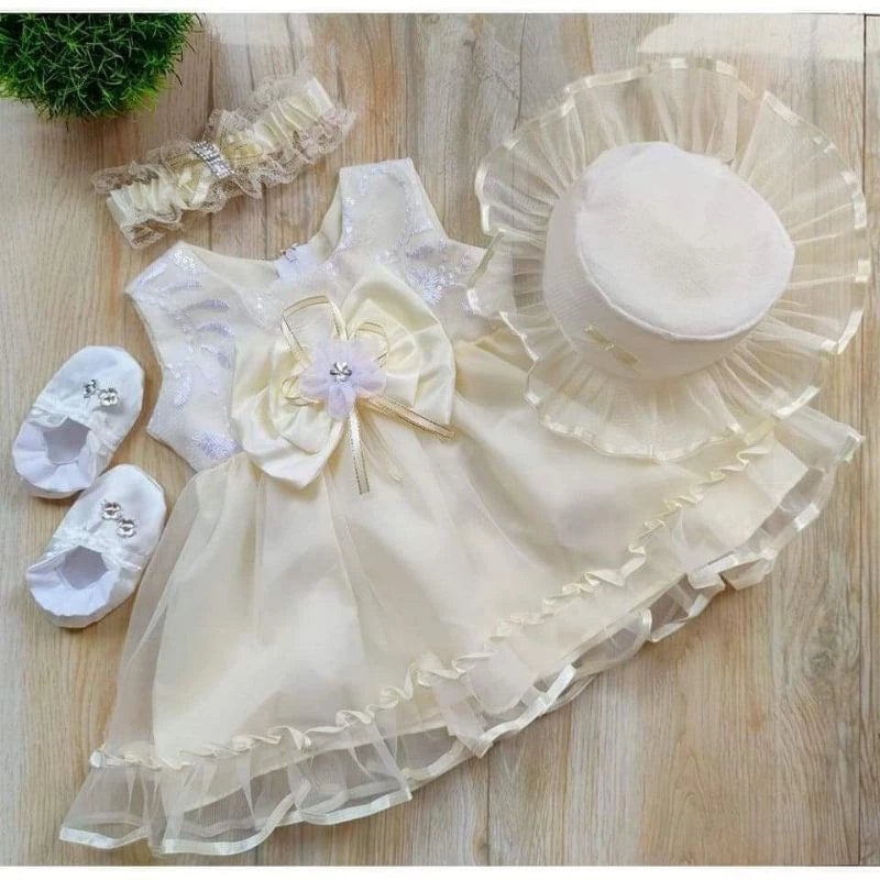 Baby Girl Christening Dress Set
